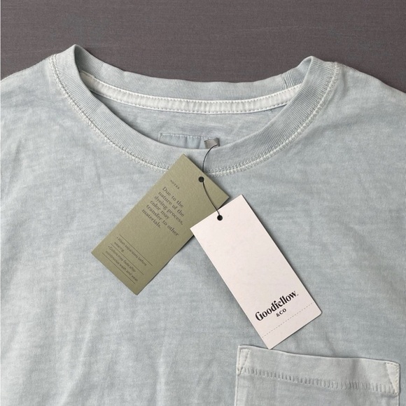 Goodfellow & Co Men's Soft Blue Long Sleeve Tee - Picture 2 of 6